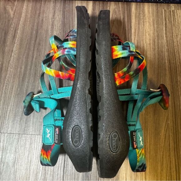 Chaco Z Volv X2 Sport Hiking Sandals Colorful Tie Dye Strappy Sz 8 US Z/Volv X2 - Picture 9 of 9